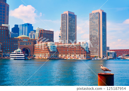 Boston Massachusetts skyline from Fan Pier 125187954