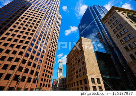 Boston in Massachusetts downtown buidings 125187987