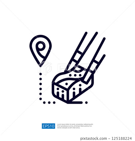 A minimalist illustration depicting a hand dropping a pin on a map, symbolizing location or navigation. A minimalist illustration depicting a hand dropping a pin on a map, symbolizing location or navigation. 125188224