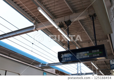 "Myoden Station" on the Tokyo Subway (Tokyo Metro) Tozai Line in Ichikawa City, Chiba Prefecture 125188454