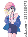 Girl with lemonade 125188473