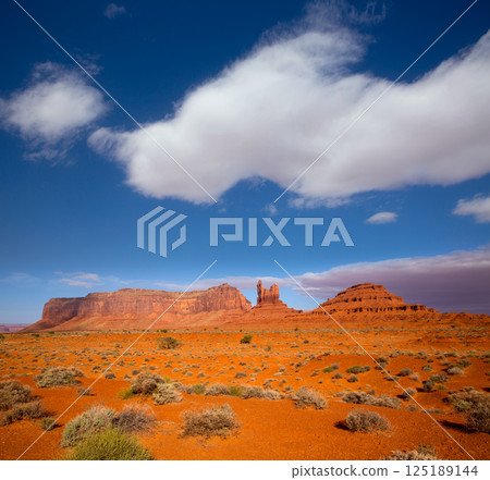 View from US 163 Scenic road to Monument Valley Utah 125189144