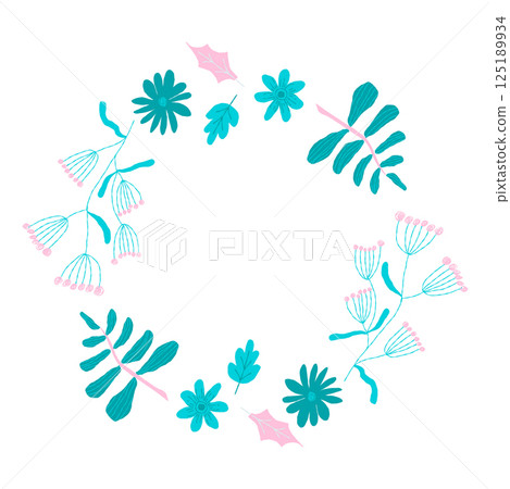 Hand drawn card with decorative floral frame, vector illustration for greeting card, invitation template. Retro, vintage lettering banner, poster, background. Hand drawn card with decorative floral frame, vector illustration for greeting card, invitation template. Retro, vintage lettering banner, poster, background. 125189934