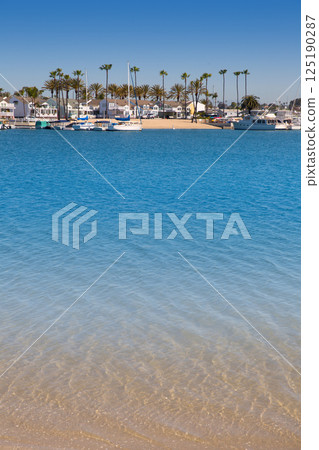 Newport Bay California Balboa Peninsula and Lido Island 125190287