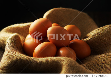 Fresh eggs (red eggs) 125190680