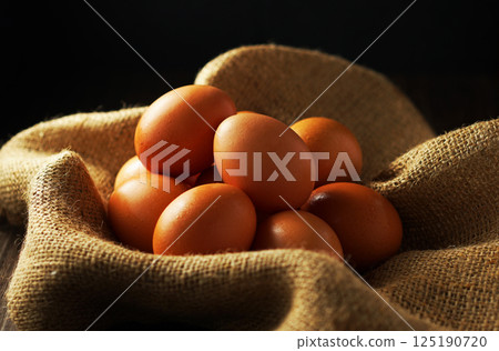 Fresh eggs (red eggs) 125190720