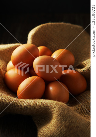 Fresh eggs (red eggs) 125190723