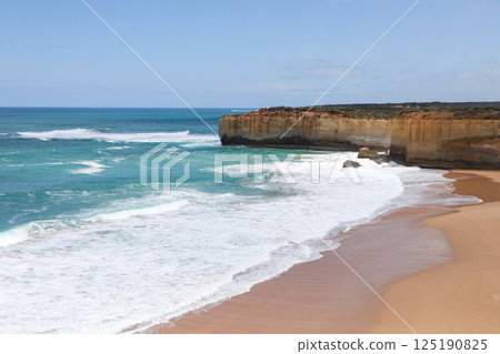 View of landscape and seascape the london bridge location is beautiful good view point at great ocean road australia View of landscape and seascape the london bridge location is beautiful good view point at great ocean road australia 125190825