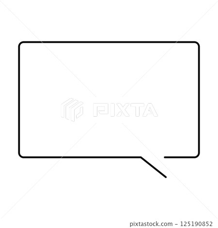 Simple speech bubble illustration, horizontal, square Simple speech bubble illustration, horizontal, square 125190852