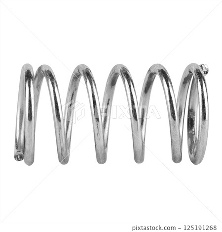 metal spring isolated on white background 125191268