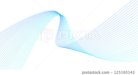A smooth, flowing wave pattern in vibrant gradients 125193143