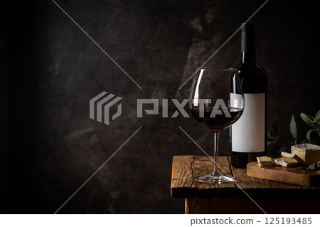 Glass of red wine Glass of red wine 125193485