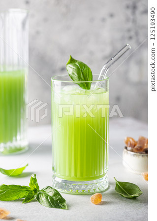 Cold basil lemonade Cold basil lemonade 125193490