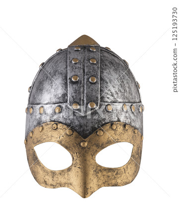 Medieval knight helmet isolated on white background with clipping path Medieval knight helmet isolated on white background with clipping path 125193730