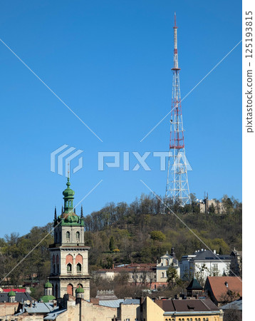 View of the center of the old city of Lviv View of the center of the old city of Lviv 125193815