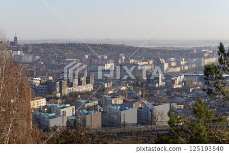Panorama of the industrial area of Lviv in the morning 125193840
