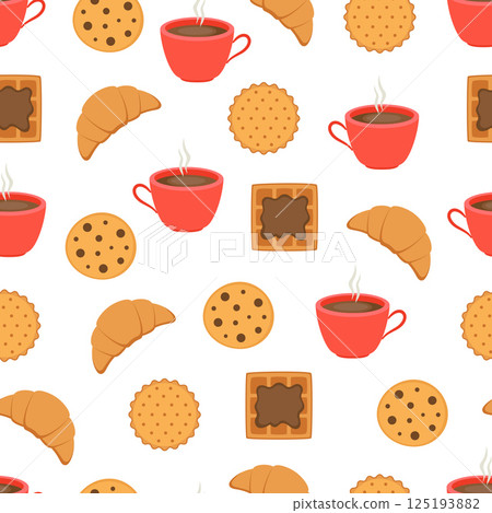 healthy breakfast seamless pattern healthy breakfast seamless pattern 125193882