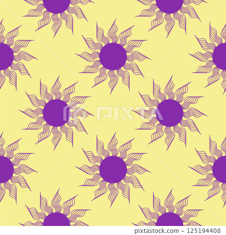 Silhouettes Magic symbols seamless pattern, with magical elements such as snake, eye, tarot cards, hand, skull. Witchcraft theme symbols and elements 125194408