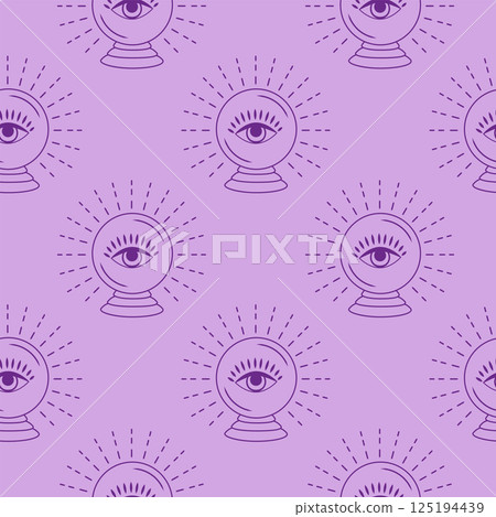 Silhouettes Magic symbols seamless pattern, with magical elements such as snake, eye, tarot cards, hand, skull. Witchcraft theme symbols and elements Silhouettes Magic symbols seamless pattern, with magical elements such as snake, eye, tarot cards, hand, skull. Witchcraft theme symbols and elements 125194439