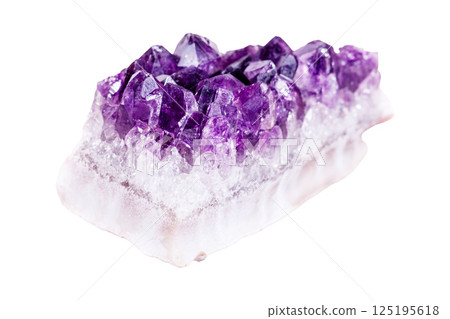 Amethyst mineral stone on a white background 125195618