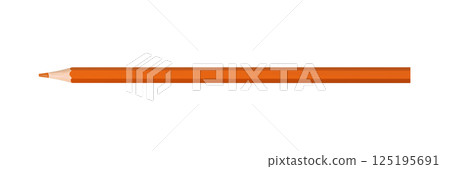 orange colored pencil isolated on white background 125195691