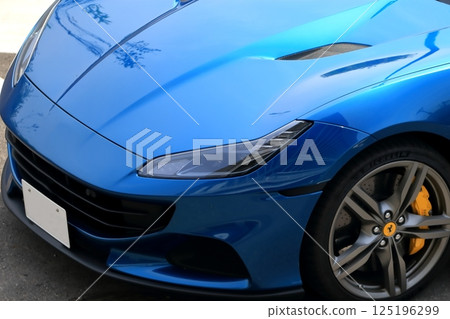 Blue sports car image 125196299