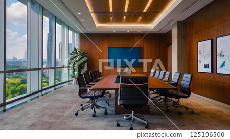 Image of a luxurious meeting room in an office 125196500