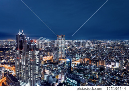 【百選夜景】從東京都廳舍展望台欣賞的夜景 【百選夜景】從東京都廳舍展望台欣賞的夜景 125196544