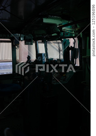 Old train driver's seat Old train driver's seat 125196896