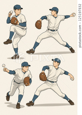 I tried to illustrate various forms of athletes 125197832