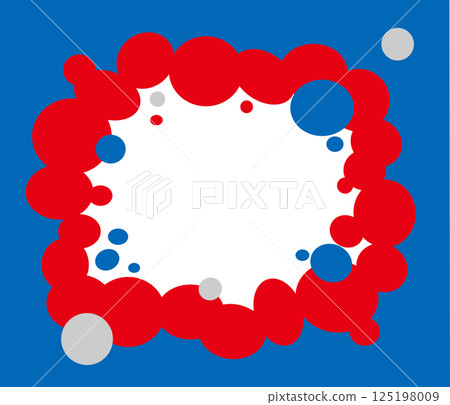 大阪世博世博會風格藍色與紅色插圖框架向量背景3 大阪世博世博會風格藍色與紅色插圖框架向量背景3 125198009