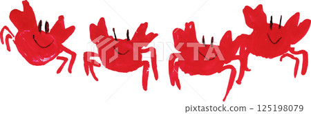 Child's drawing of a crab 125198079