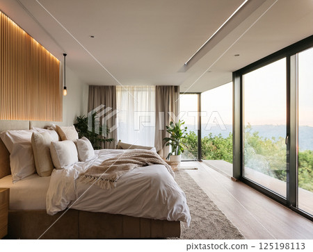 Stylish bedroom 125198113