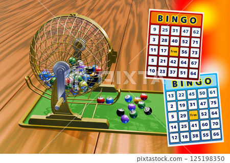賓果遊戲（賓果卡插圖：3DCG） 125198350