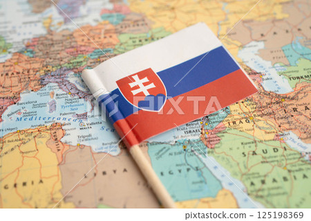 Bangkok, Thailand December 10, 2023 Poland map in world map paper. 125198369