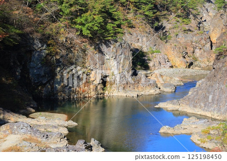 Scenery with strange rock 125198450