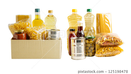 Vegetable oil and water in bottle isolated on white background. Vegetable oil and water in bottle isolated on white background. 125198478