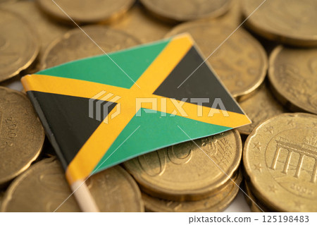 Bangkok, Thailand May 15, 2022 Jamaica flag on world map. 125198483