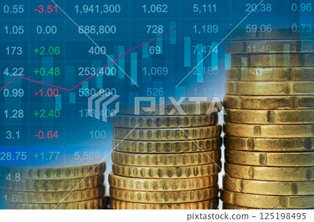 Stock investment trading market with graph. Stock investment trading market with graph. 125198495
