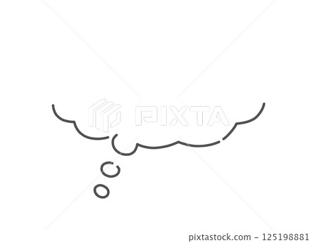 Simple thought bubble illustration material 125198881
