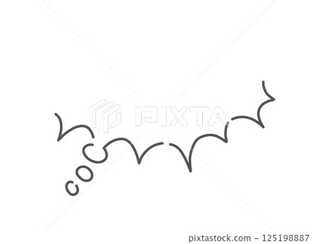 簡單的鋸齒狀氣泡插畫素材 125198887