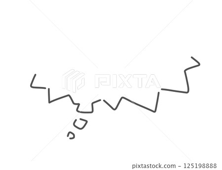 Simple jagged speech bubble illustration material Simple jagged speech bubble illustration material 125198888