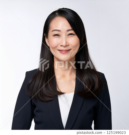 Portrait of a woman in a suit in her 40s 125199023