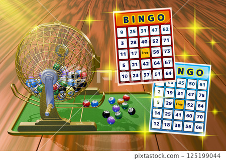 Bingo (Illustration with Bingo card: 3DCG) 125199044