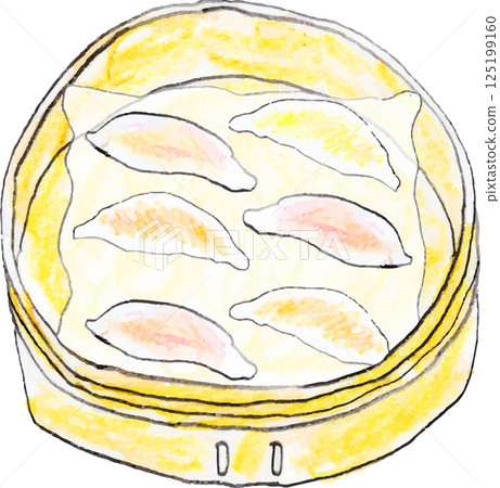 手繪蒸餃 125199160