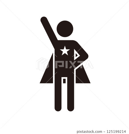 Superhero pictogram icon 125199214