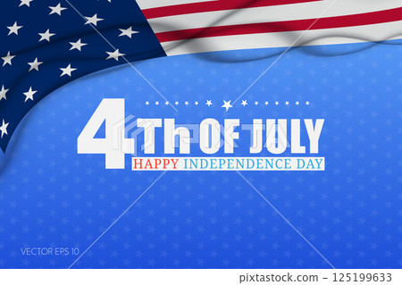 Star Pattern Independence Day Celebration Poster 125199633