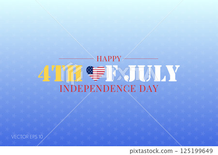 Heart of Freedom with Flag on Blue Gradient Heart of Freedom with Flag on Blue Gradient 125199649