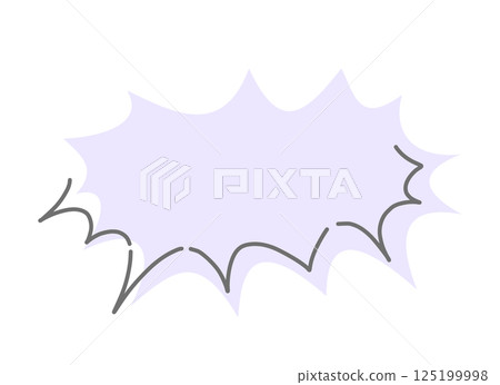 Colored angry speech bubble illustration material 125199998