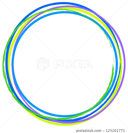 框架、環、空白、藍色、綠色 125201771